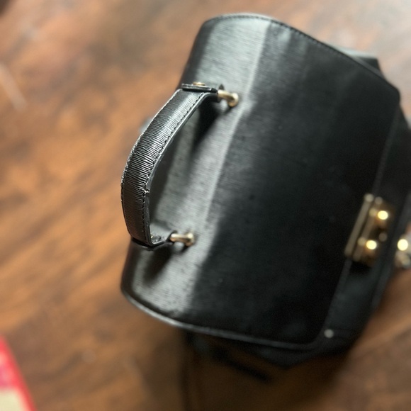 ZARA Convertible Backpack/Purse Bag Hard Shell Black with Gold Hardware - Picture 12 of 12